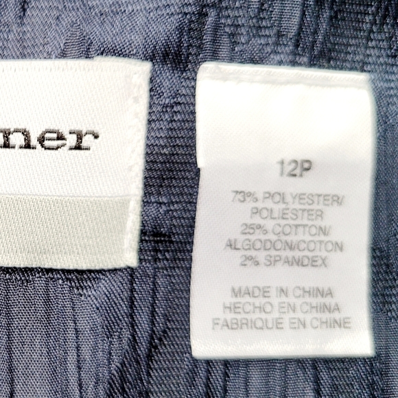 Alfred Dunner Women's Business/Office Blazer Embroidered/Beaded Crinkle Blue 12P - Picture 16 of 16